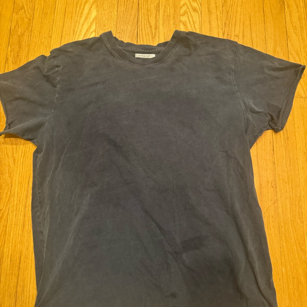 John Elliott Anti Expo Tee Navy Men Large
